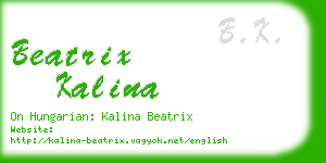 beatrix kalina business card